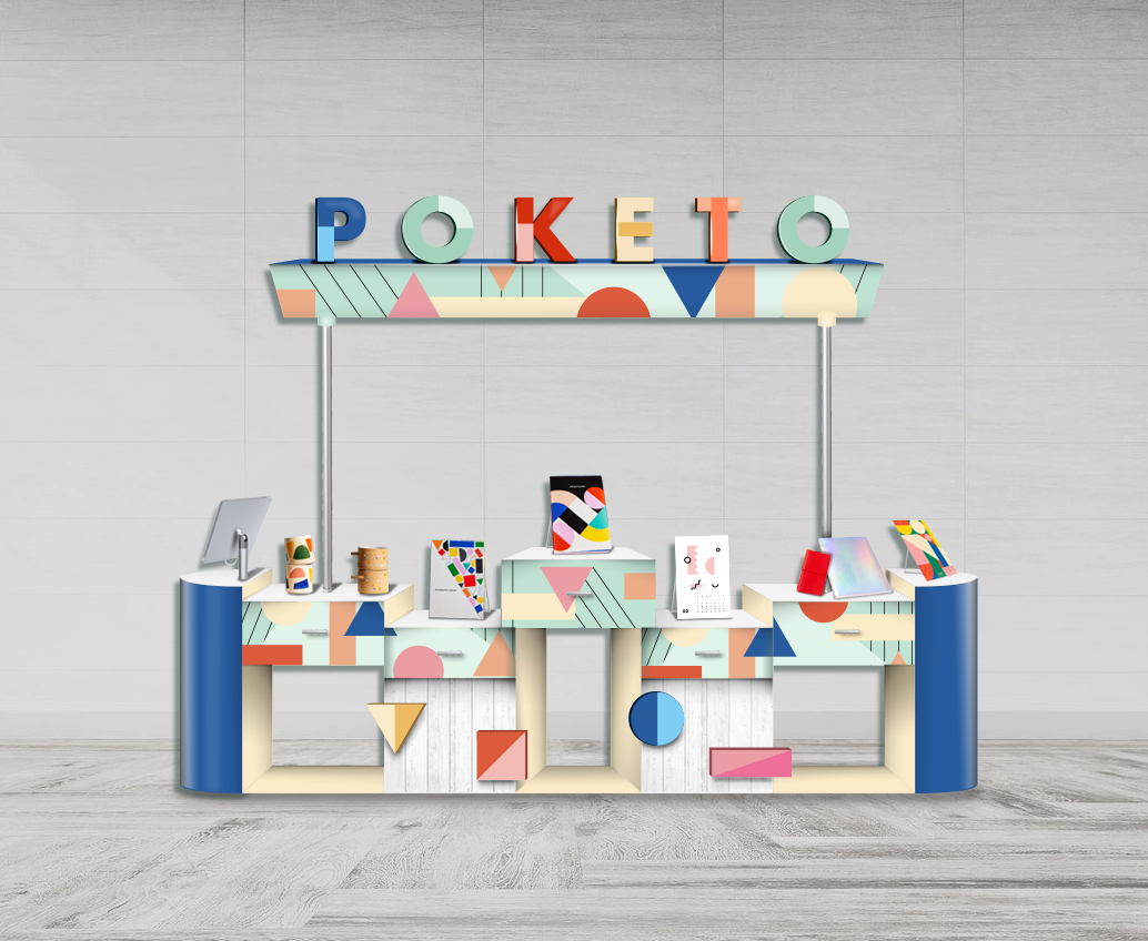 Branded Kiosk Design - Poketo